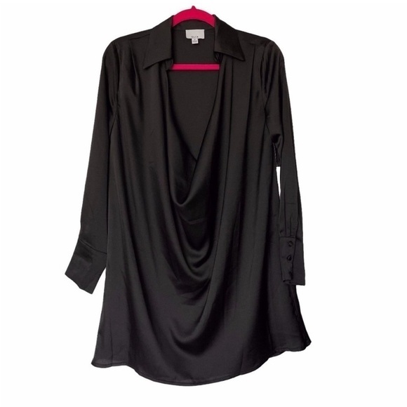 🔥Olia,Sexy Black Oversized Dress w/Low Scoop Neck, Incredible, Loose but SEXY,S - Picture 5 of 12